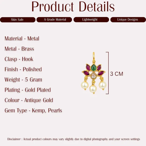 Lotus_Bugadi_Earrings_Non_Piercing_Clip_On_Ear_Cuff_With_Kundan_Kemp_Stone_Pearls_Ethnic_Jewellery