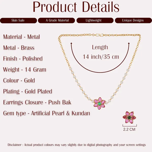Kundan_Floral_Choker_Necklace_Set_With_Pearl_Chain_Gold_Plated_Pink_And_Green_Stone_Necklace_Set_For_Women_And_Girls