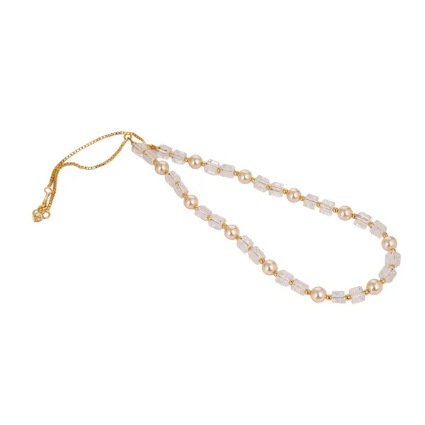 Stylish_Pearl_And_Square_Crackle_Bead_Necklace_With_Gold_Plated_Chain_Gift_For_Women_And_Girls