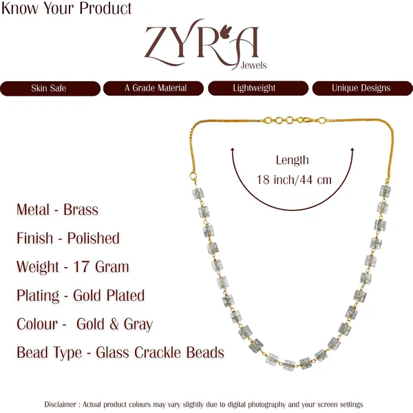 Product_Summary_Zyra_Jewels_Stylish_Square_Crackle_Beaded_Gold_Plated_Necklace_Ice_Cube_Design_Trendy_Jewellery_Gift_For_Women_And_Girls