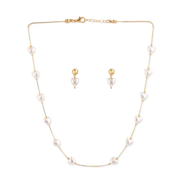 Gold_Chain_White_Pearl_Necklace_And_Earrings_Set_For_Women