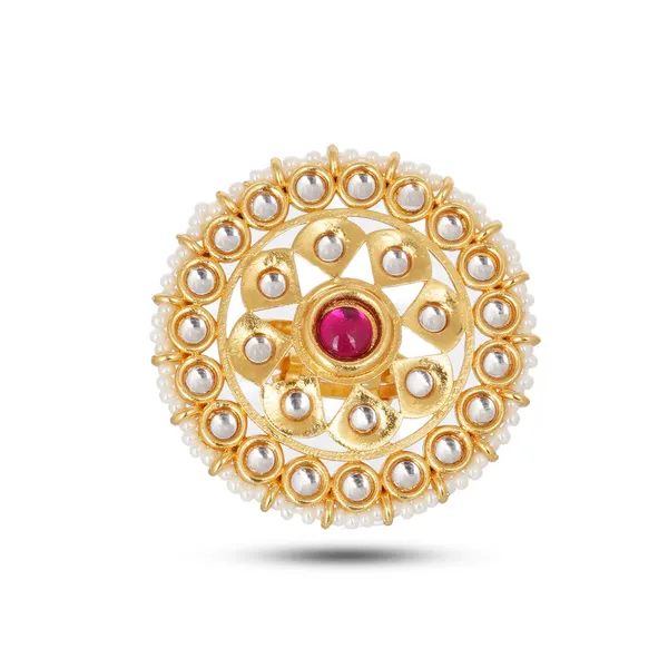 Gold_Plated_Brass_Kundan_Pearl_Adjustable_Ring_For_Women