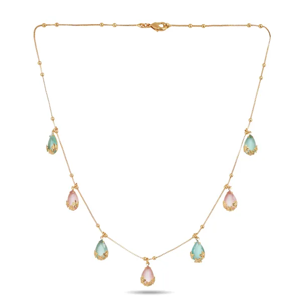 Gold_Plated_Teardrop_Stone_Necklace_For_Women