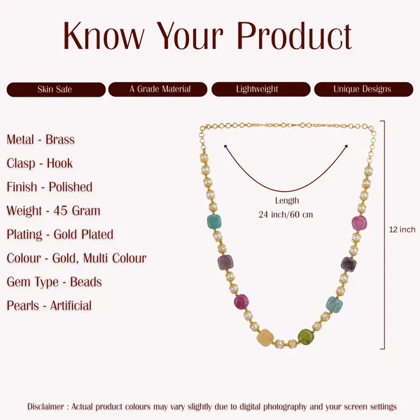 Gold_Plated_Multi_Colour_Beaded_Necklace_For_Women