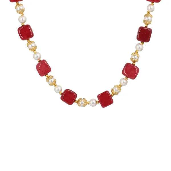 Red_Stone_Pearl_Gold_Chain_Necklace_For_Women
