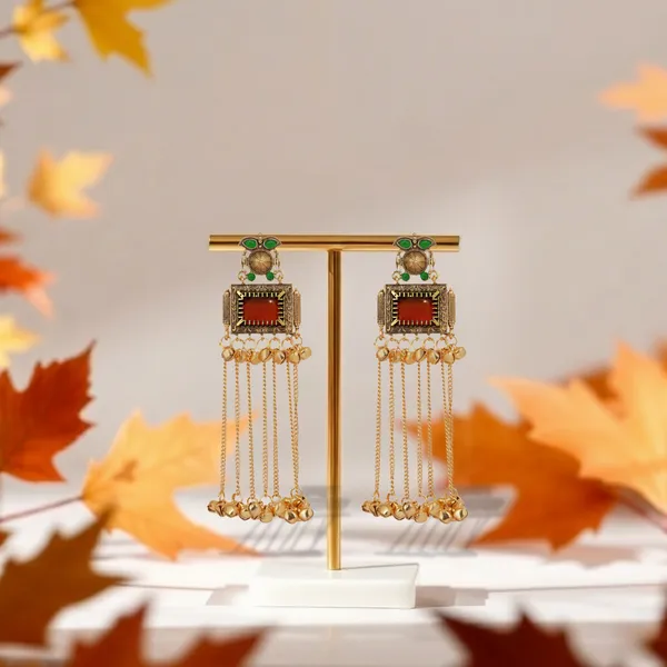 Gold_Toned_Kundan_Stone_Embellished_Tassel_Earrings_For_Women