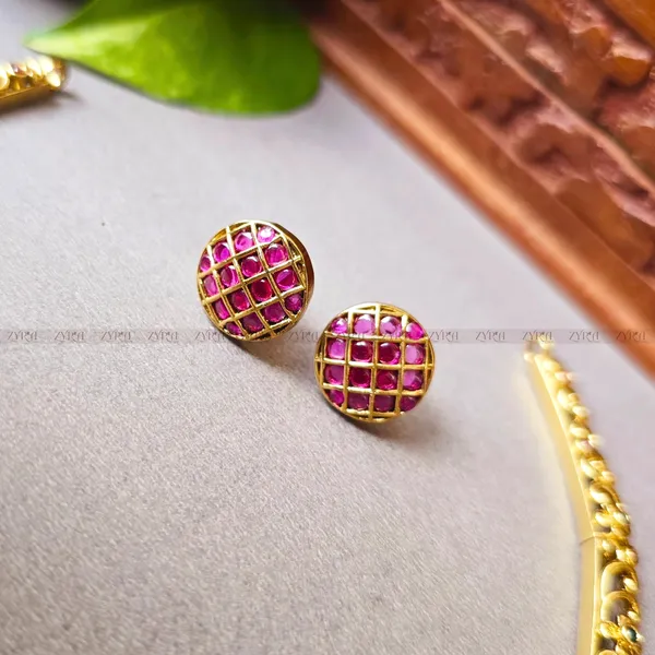Gold_Plated_Ruby_Stone_Studded_Necklace_Set_For_Women