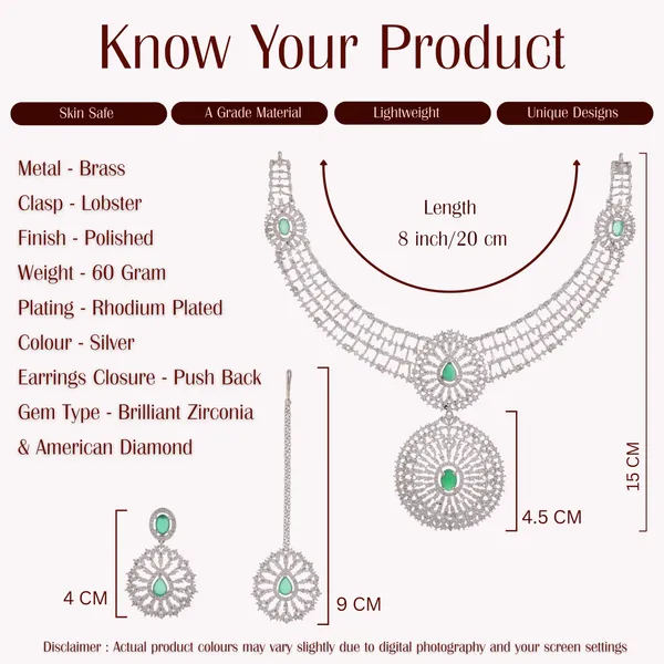 Silver_Green_Stone_Studded_Necklace_Earrings_Maang_Tikka_Set