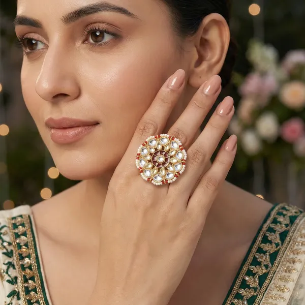 Gold_Plated_Kundan_Pearl_Adjustable_Ring_For_Women