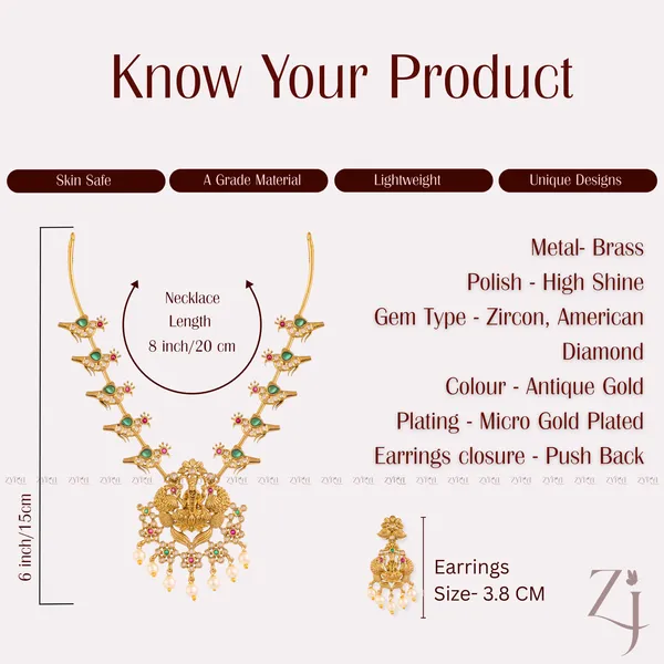 Gold_Lakshmi_Temple_Necklace_Set_With_Emerald_And_Ruby_Accents
