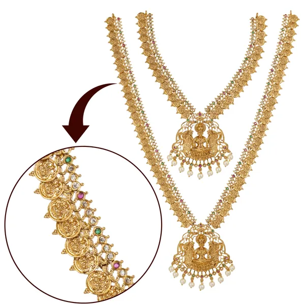 Gold_Plated_Temple_Jewellery_Necklace_Set_With_Lakshmi_Pendant