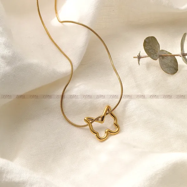 Yellow_Gold_Plated_Stainless_Steel_Butterfly_Pendant_Necklace