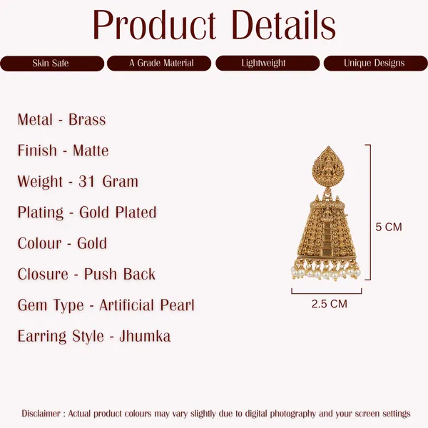 Gold_Plated_Temple_Jhumka_Earrings_With_Pearls