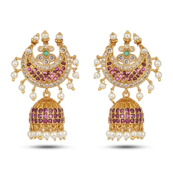 Gold_Tone_Ruby_Studded_Chandbali_Jhumka_Earrings_For_Women