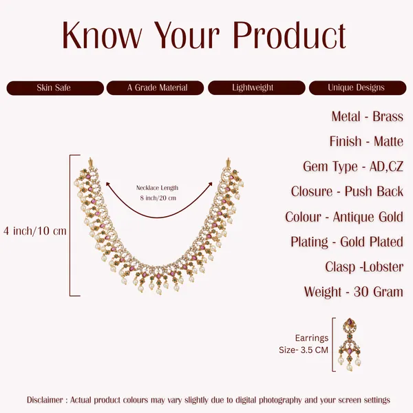 Gold_Plated_Kundan_Pearl_Drop_Necklace_Set_With_Earrings