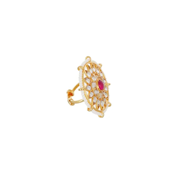 Gold_Plated_Kundan_Ruby_Ring_For_Women