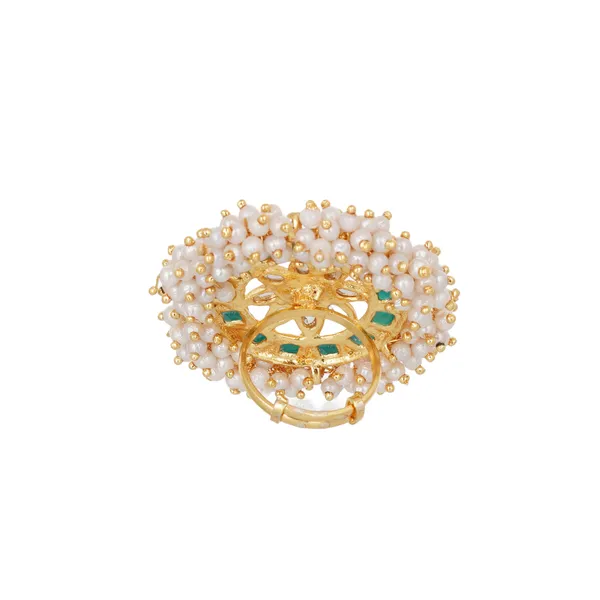 Gold_Plated_Brass_Kundan_Pearl_Adjustable_Ring_For_Women