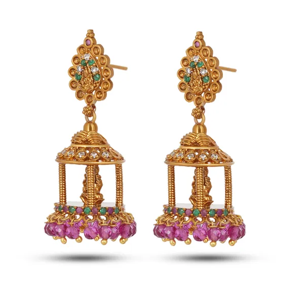 Gold_Plated_Brass_Jhumka_Earrings_With_Zirconia_Stones