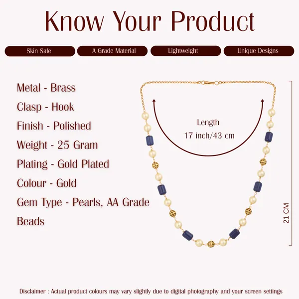 Gold_Tone_Pearl_And_Blue_Stone_Beaded_Necklace_For_Women