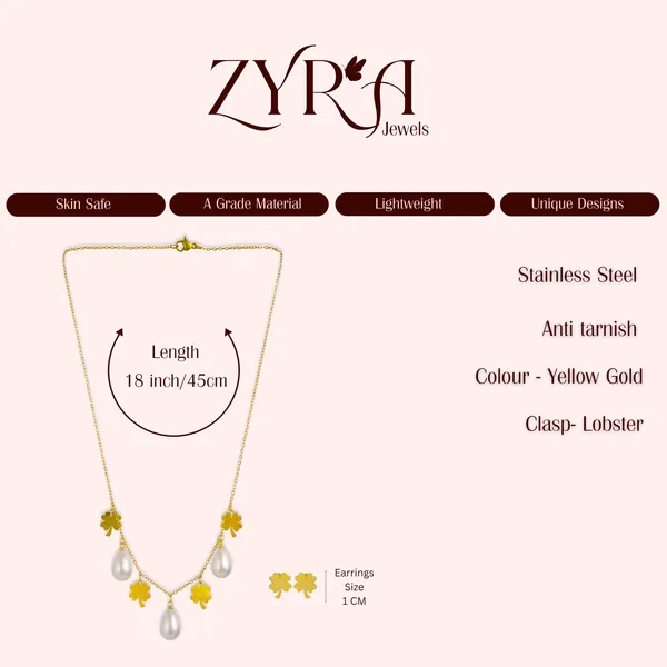 Gold_Four_Leaf_Clover_Stud_Earrings_For_Women