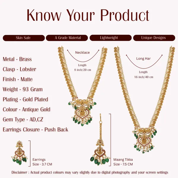 Gold_Plated_Kundan_Bridal_Necklace_Set_With_Green_Stones