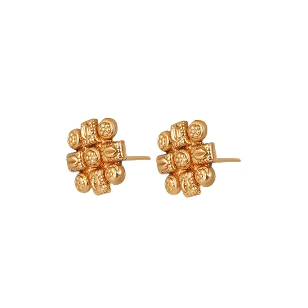 22k_Micro_Gold_Plated_Clasic_Choker_Necklace_And_Stud_Earrings_Traditional_Indian_Jewellery_For_Women_And_Girls