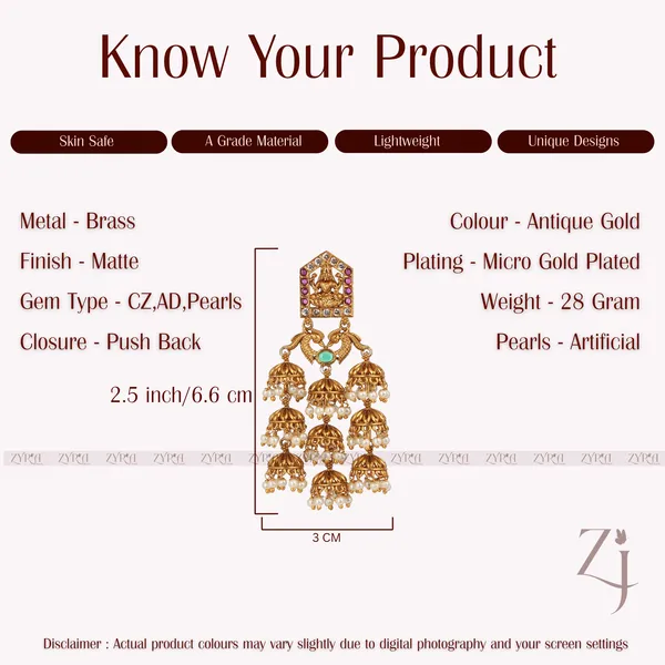 Antique_Gold_Micro_Plated_Goddess_Jhumka_Earrings_For_Women