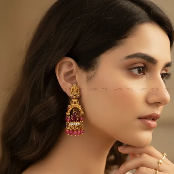 Antique_Gold_Brass_Micro_Gold_Plated_Jhumka_Earrings_For_Women