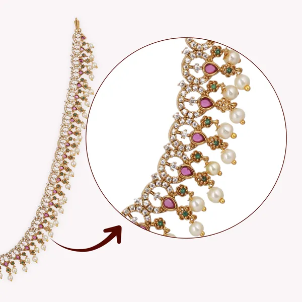 Gold_Plated_Kundan_Pearl_Drop_Necklace_Set_With_Earrings