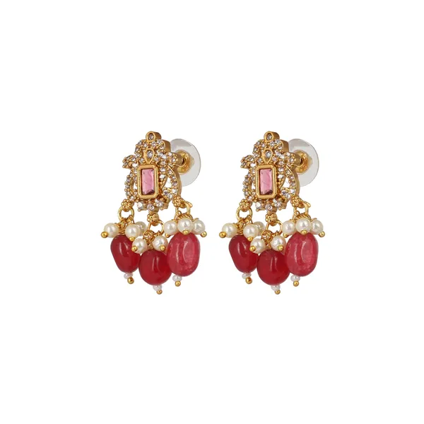 Red_Beaded_Gold_Tone_Kundan_Necklace_Set_With_Earrings