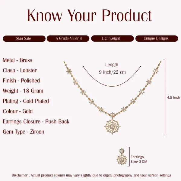 Gold_Tone_Crystal_Star_Motif_Necklace_And_Earring_Set