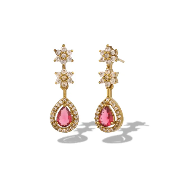Pink_Stone_Gold_Plated_American_Diamond_Necklace_Set_For_Women