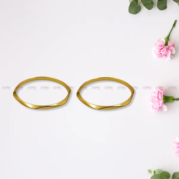 Gold_Plated_Textured_Bangle_Pair_For_Women
