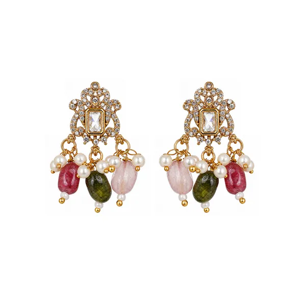 Cubic_Zirconia_Pendant_Gold_Plated_Multicolor_Stone_Long_Necklace_Set_With_Matching_Earrings