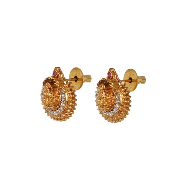 Gold_Plated_Pearl_Cluster_Necklace_Set_With_Matching_Earrings