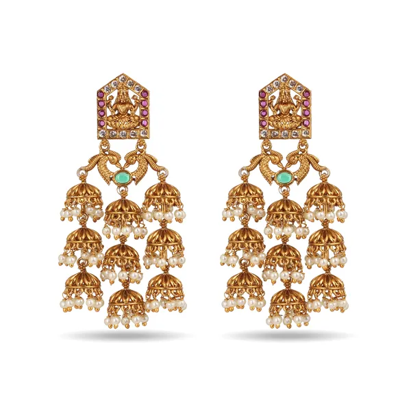 Antique_Gold_Micro_Plated_Goddess_Jhumka_Earrings_For_Women