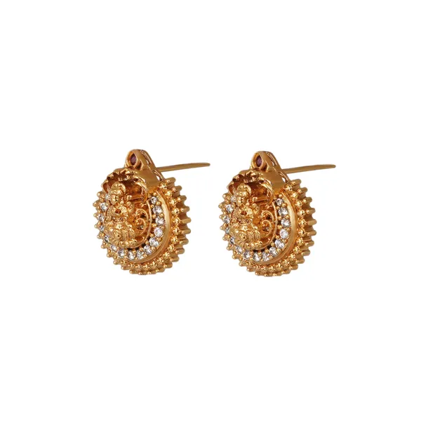 Gold_Plated_Pearl_Cluster_Necklace_Set_With_Matching_Earrings