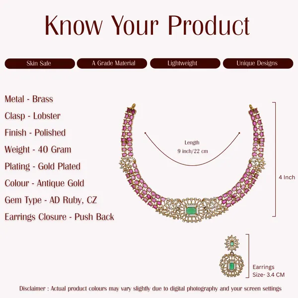 Gold_Plated_Green_Stone_Necklace_Earring_Set_For_Women