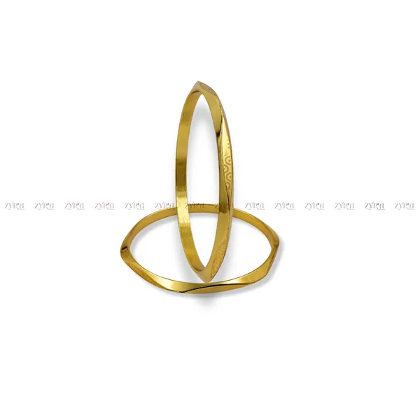 Gold_Plated_Textured_Bangle_Pair_For_Women
