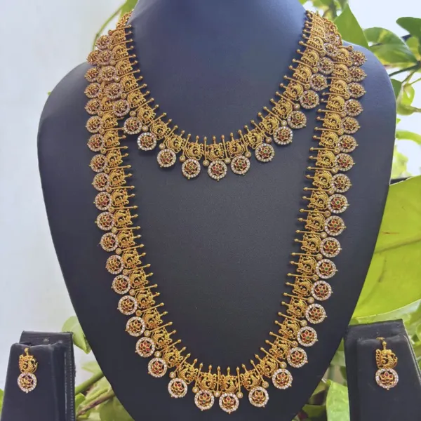 Antique_Gold_Brass_Ad_Cz_Necklace_Set_With_Earrings_For_Women