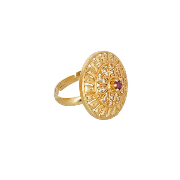 Gold_Plated_Brass_Zircon_Studded_Adjustable_Floral_Ring_For_Women