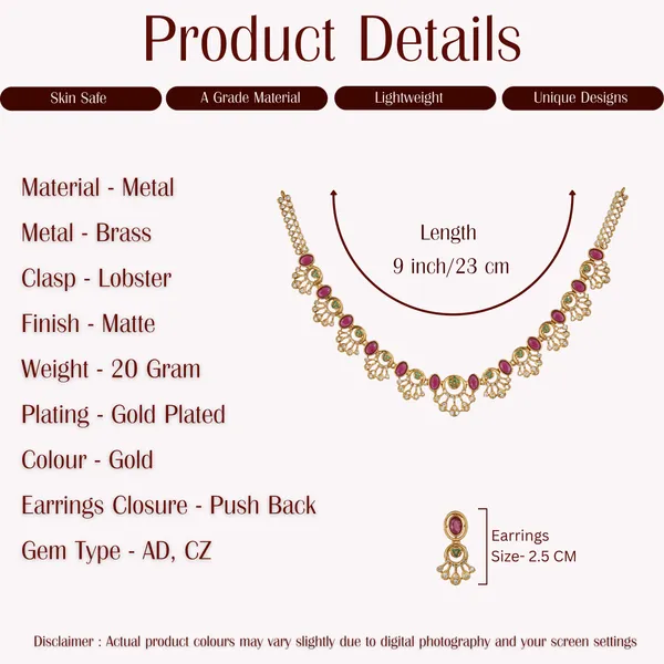 Gold_Plated_Ruby_Green_Stone_Necklace_Set_For_Women