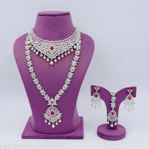 Silver_Brass_And_Kundan_Stones_Premium_Haram_Choker_Set_For_Women