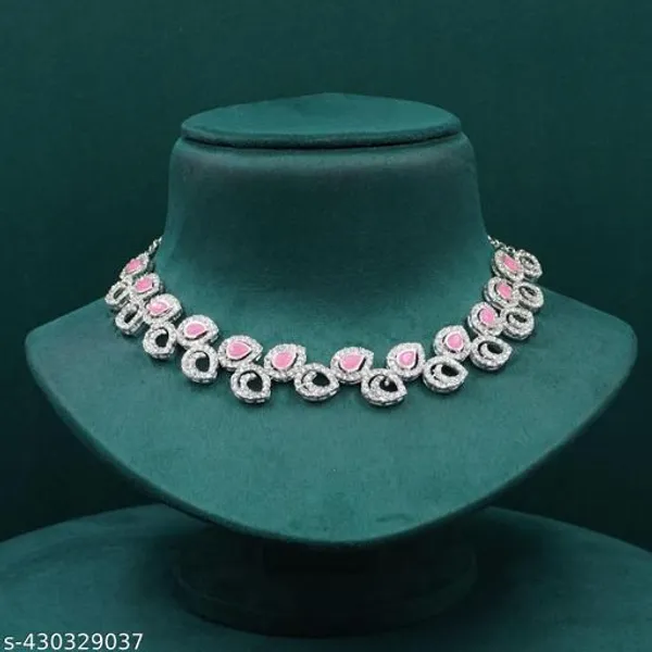 Pink_And_White_Alloy_Premium_Necklace_Set_For_Women