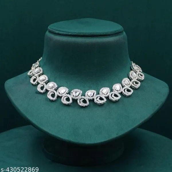 White_Brass_And_Stones_Premium_Necklace_Set_For_Women
