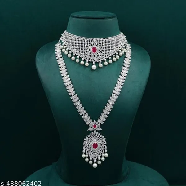 White_Alloy_And_Artificial_Stones_Premium_Artificial_Necklace_Set_For_Women
