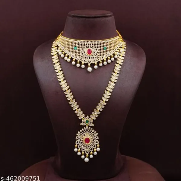Golden_And_White_Mixed_Alloy_Premium_Jewellery_Combo_Set_For_Women