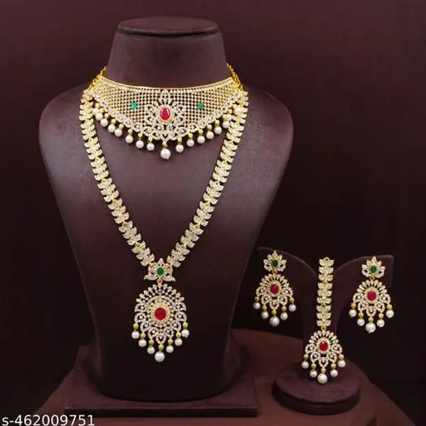 Golden_And_White_Mixed_Alloy_Premium_Jewellery_Combo_Set_For_Women