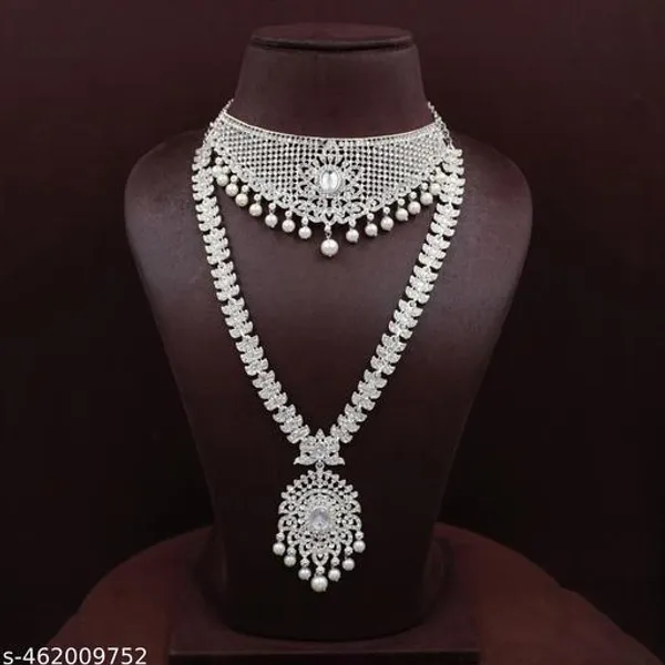 White_Mixed_Alloy_Premium_Jewellery_Combo_Set_For_Women