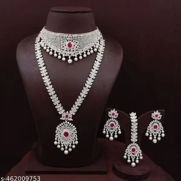 White_Gold_Plated_Alloy_And_Stones_Premium_Stone_Necklace_Set_For_Women